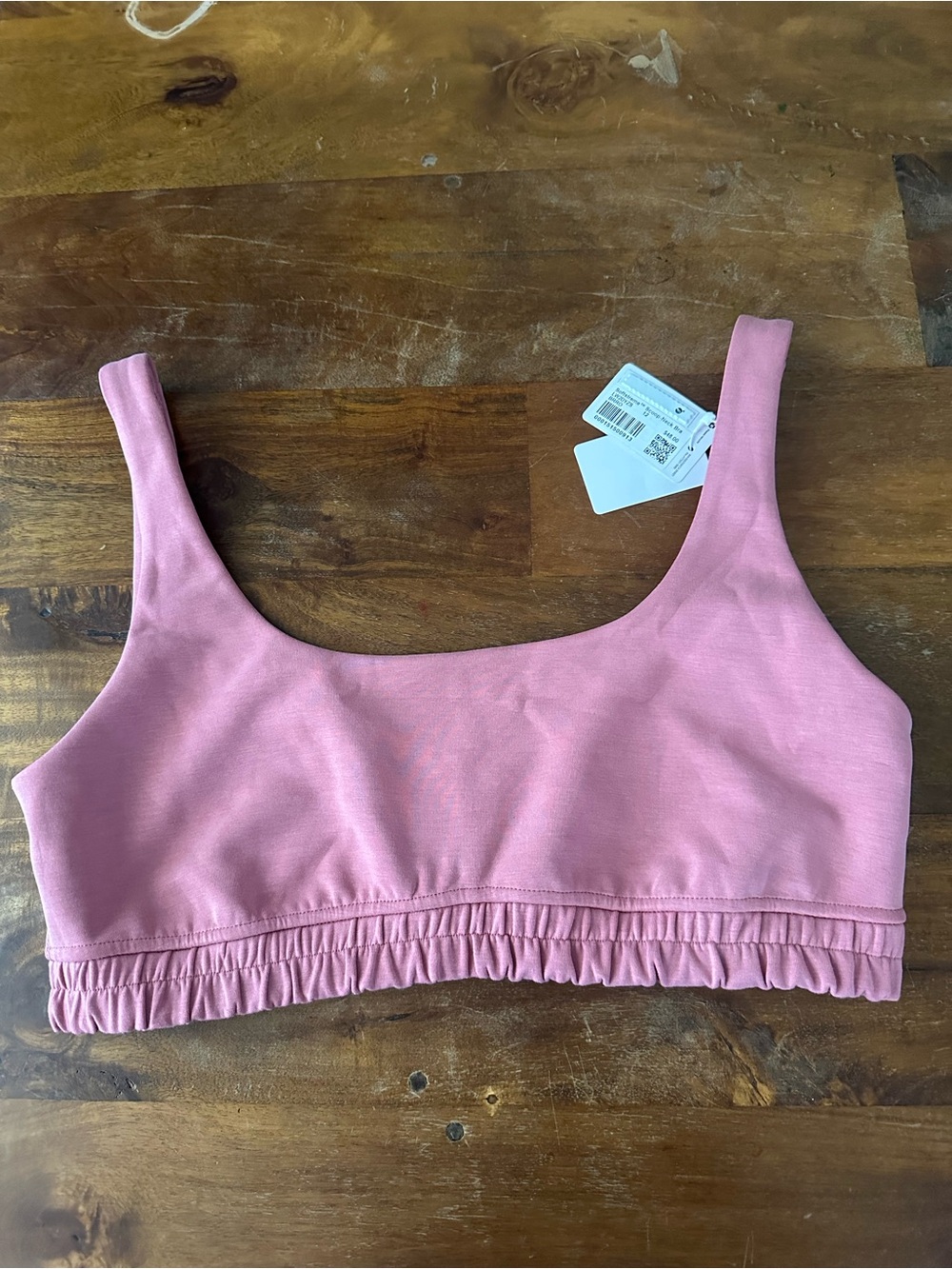 Lululemon softstreme scoop neck bra dusty pink size 12 NWT